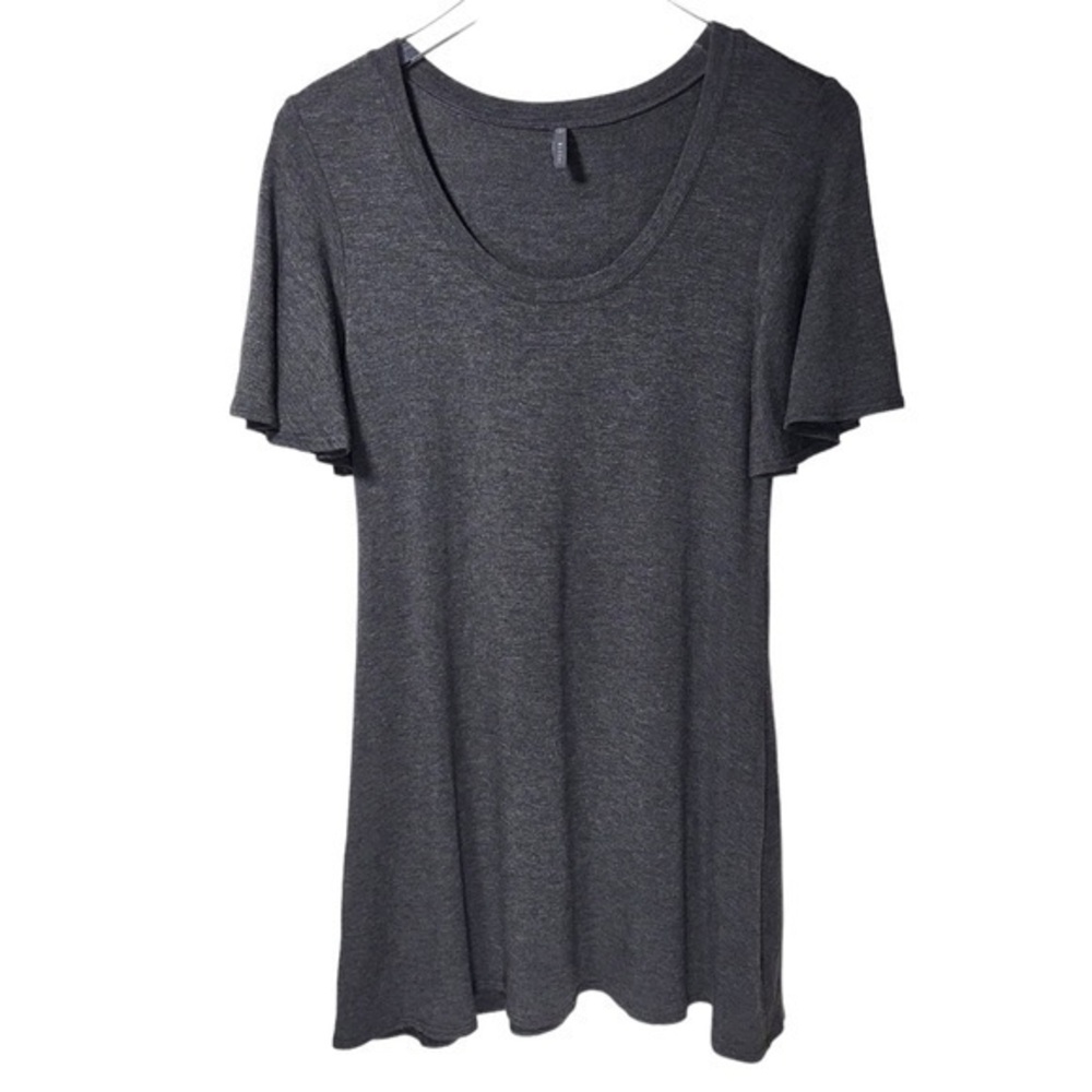 Riller & Fount x Revolve Scoop Neck Short Sleeve Tunic in Dark Grey
